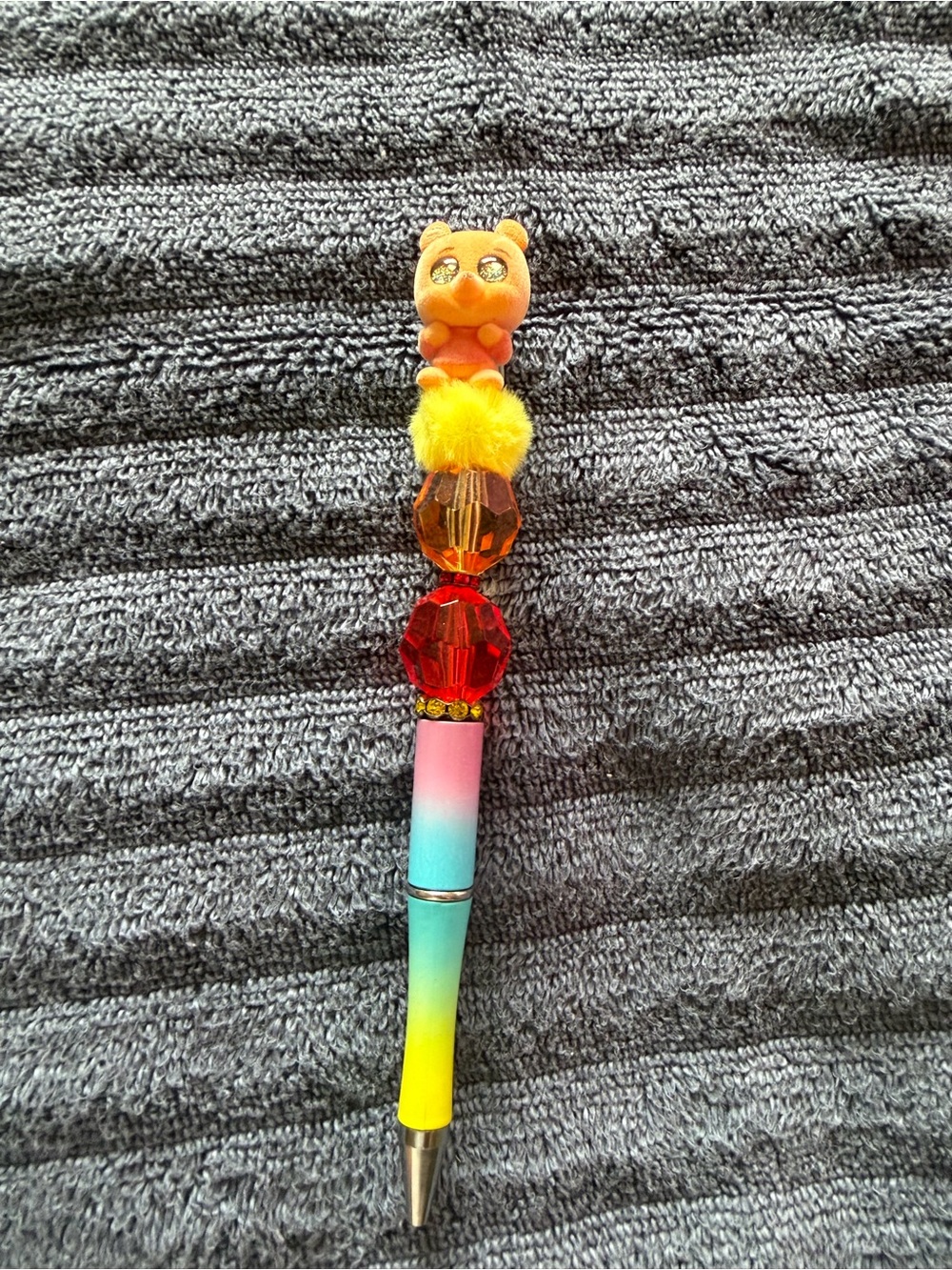 ๐ฏ Winnie the Pooh Blue Backpack Beaded Pen ๐ | Handmade | Cute Collectible
